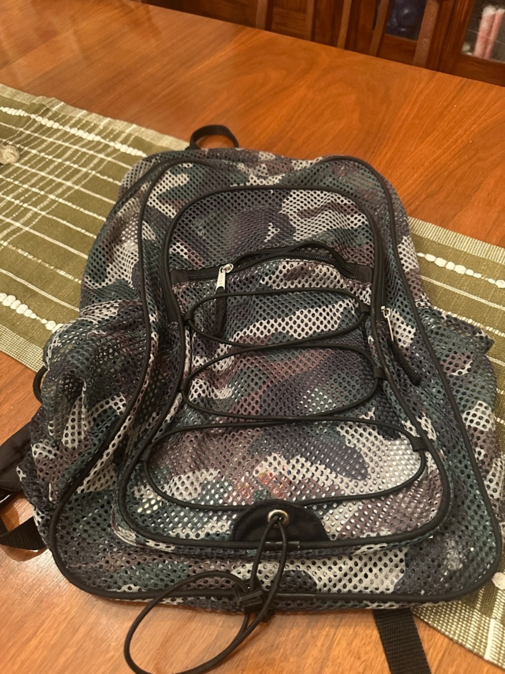 Amazon Men’s Camouflage Mesh Backpack - Black, Gray, White